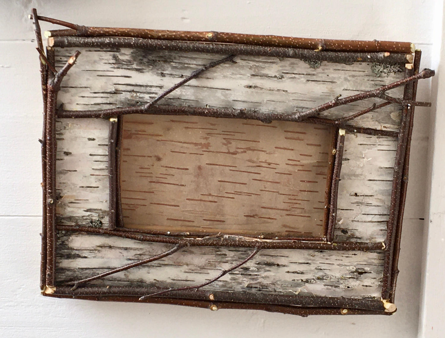 Birch bark picture frame, adirondack picture frame, adirondack decor, wedding gift, boho wedding, outdoor wedding