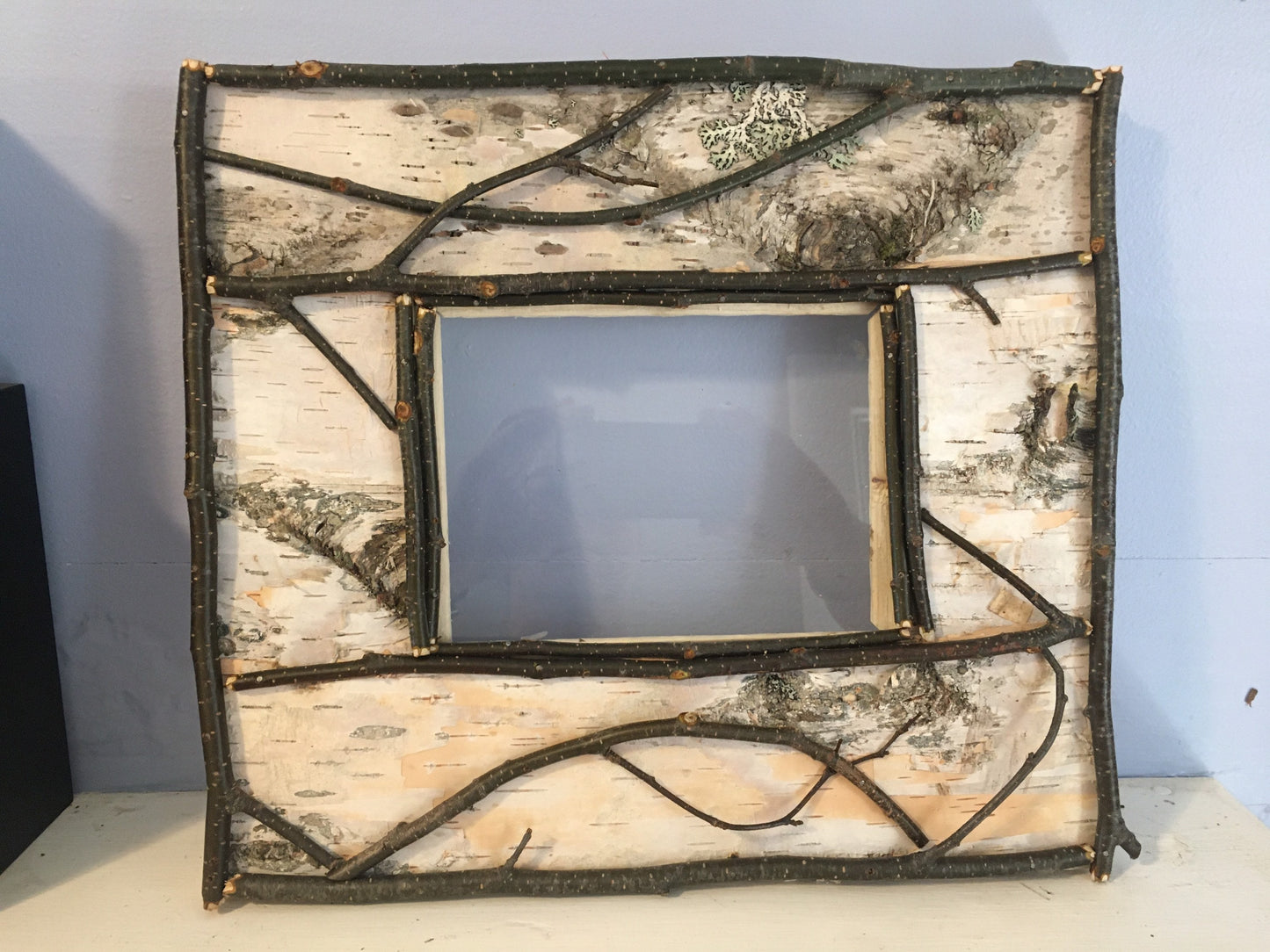 Birch bark picture frame, adirondack picture frame, adirondack decor, wedding gift, boho wedding, outdoor wedding