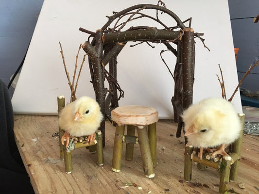 Fairy set, arbor, 2 chairs, table, Fae garden, Fairy furniture, fairy house, fairy garden decor