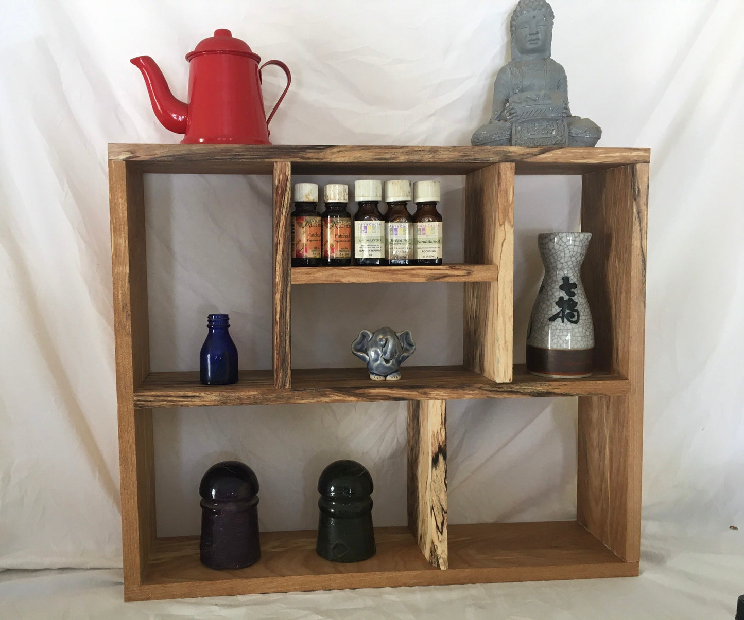 showcase your treasures on this one of a kind wood shelf, Essential oil shelf, Knick knacks, bathroom shelf, wood bedroom shelf