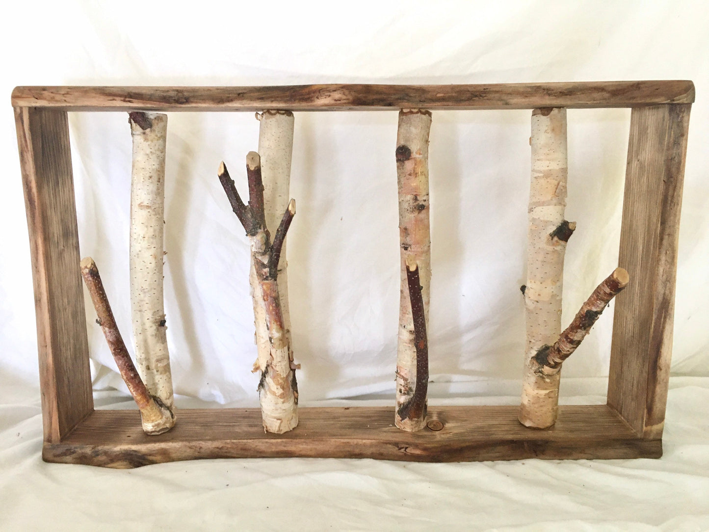 Custom Birch Branch Coat Rack, birch home decor.